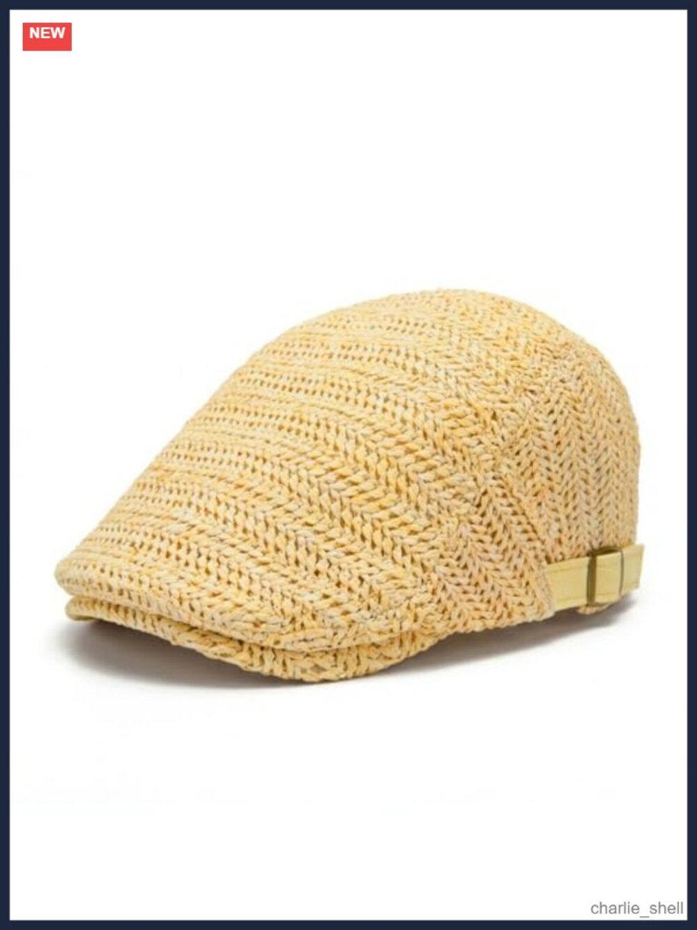 Straw Beret Newsboy Hat Breathable Flat Cap Adjustable Strap Sun Hat